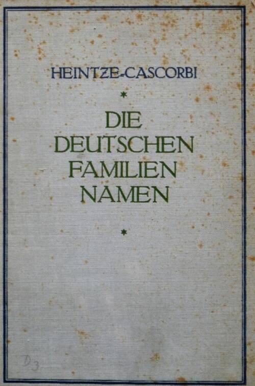 Die deutschen Familien Namen