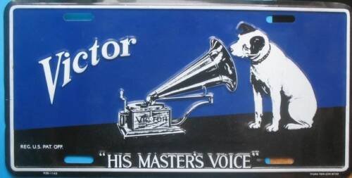 Victor "his master's voice", Metallschild, zeitnahe Replik