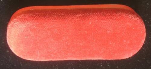 Wischer roter Samt, lackierter Holzgriff, Soppaphon, Wortlogo