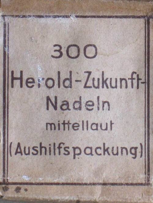 300 Herold-Zukunft-Nadeln mittellaut - Banderole für Aushilfspackung