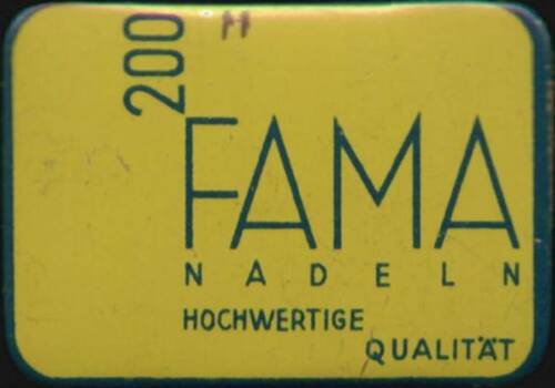 200 Fama Nadeln hochwertige Qualität, Corpus vollblau