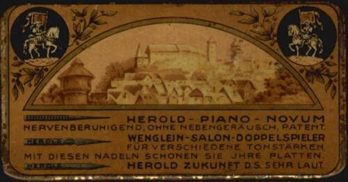 (Dreier-Dose) Herol-Piano-Novum = Wenglein-Salon-Doppelspieler = Herold-Zukunft