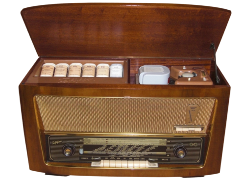 Tefi-Radio mit eingebautem Tefifon